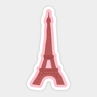 Pink Eiffel Tower by Courtney Graben Sticker